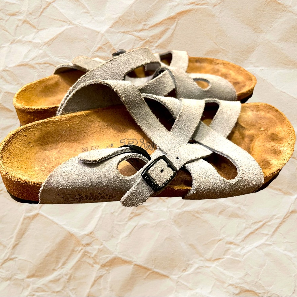 Rare “Birke” Birkenstock Crisscross Women’s Sandal sea foam Green